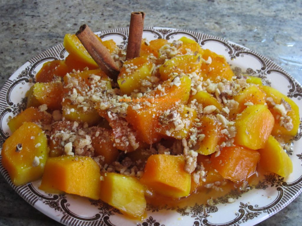 Kabak Reçeli (Şekerli) (Yemeklik Kış Kabağı Reçeli)