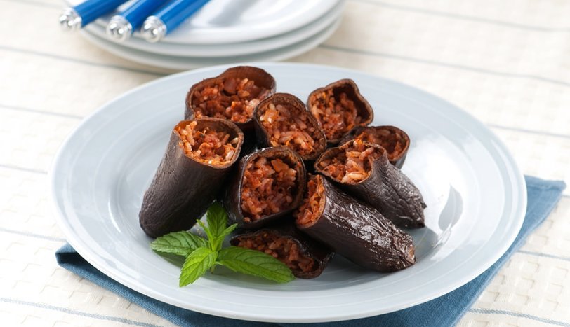Pirinçli Taze Patlıcan Dolması