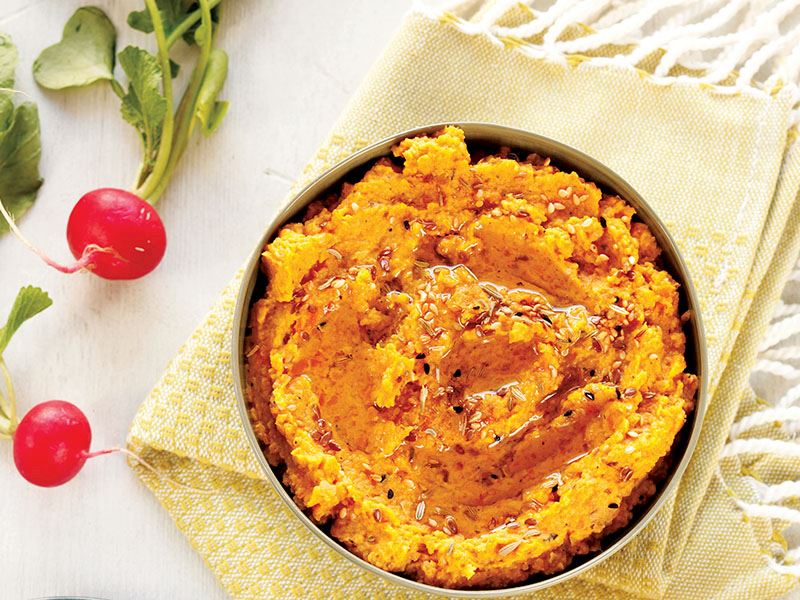 Havuç ve dukkah baharatlı humus tarifi