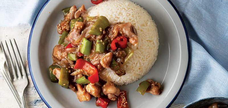 Biberli Tatlı Tavuk Yemeği