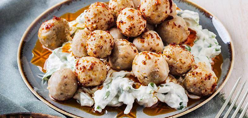 Cacıklı Patlıcanlı Köfte