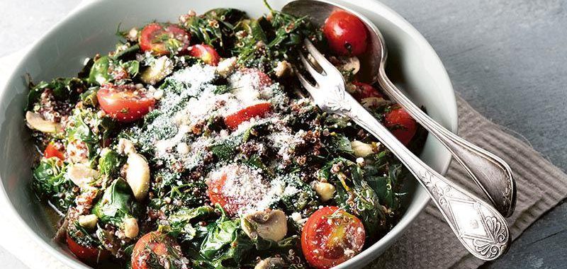 Kinoalı Ilık Ispanak Salatası