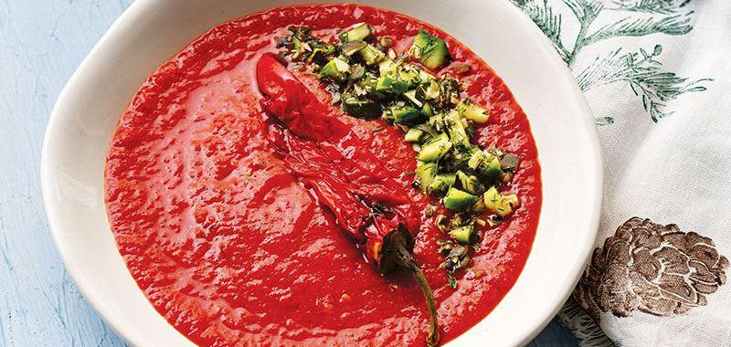 Közlenmiş Domates Ve Biber Çorbası